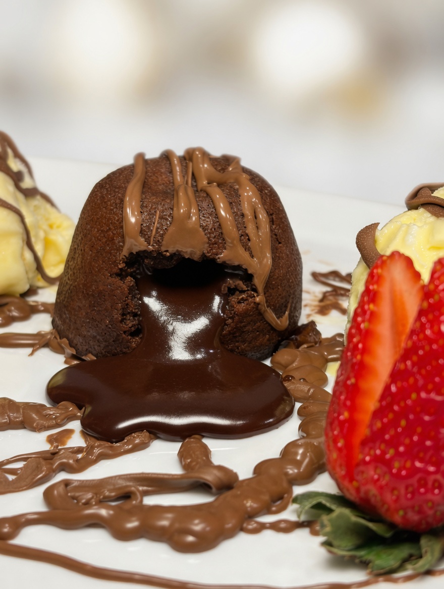 Petit Gateau artesanal da Pizzaria Monções